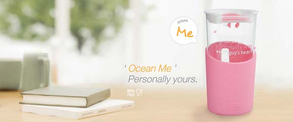 Ly thuỷ tinh có nắp đậy Ocean Me Canister chính hãng in logo làm quà tặng doanh nghiệp