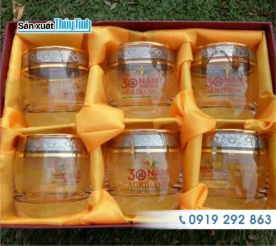 Bộ 6 ly thủy tinh làm quà tặng khách hàng ý nghĩa