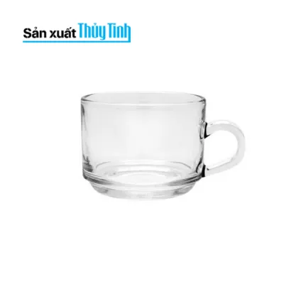 Ly thủy tinh lucky thấp có quai (QC2)