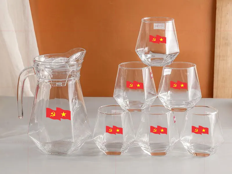 Bộ bình ly in logo