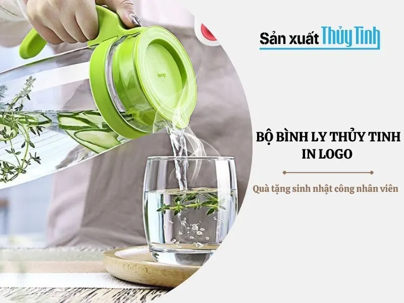 Bộ bình ly in logo