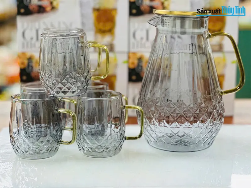 Bộ bình ly thủy tinh cao cấp