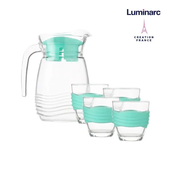 Bộ bình ly thủy tinh luminarc in logo làm quà tặng doanh nghiệp