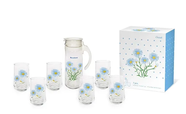 Địa chỉ đặt bộ bình thủy tinh 6 ly in logo làm quà tặng khuyến mãi