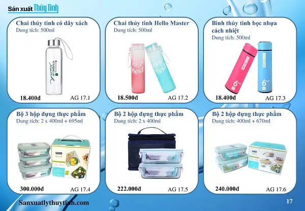Tổng hợp các mẫu bộ bình ly thủy tinh cao cấp làm quà tặng 8/3 cho doanh nghiệp