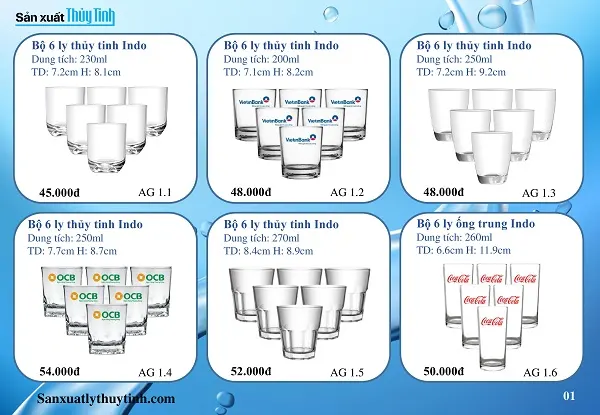 Cốc quà tặng thuỷ tinh in logo quà tặng 20/10 cho công nhân viên công ty tại TPHCM