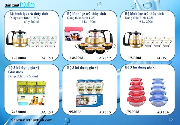 Tổng hợp các mẫu bộ bình ly thủy tinh cao cấp làm quà tặng 8/3 cho doanh nghiệp