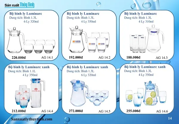 Set quà tặng doanh nghiệp, quà tặng thủy tinh, quà tặng gia dụng in logo mẫu mới 2022