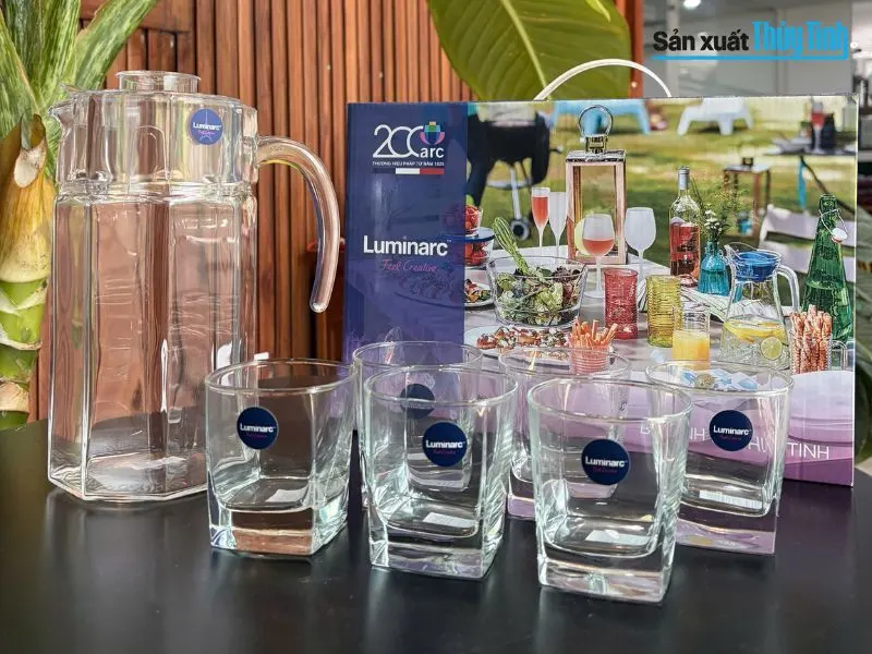 Bộ bình ly thủy tinh Luminarc 1.6L