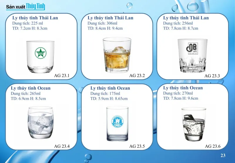 Giá bộ cốc thủy tinh 6 chiếc