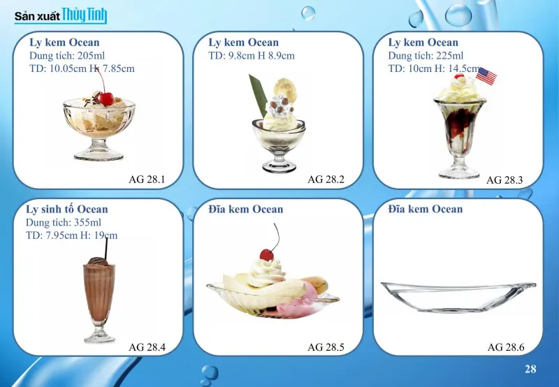 Catalogue quà tặng thủy tinh