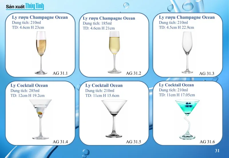 Catalogue quà tặng thủy tinh