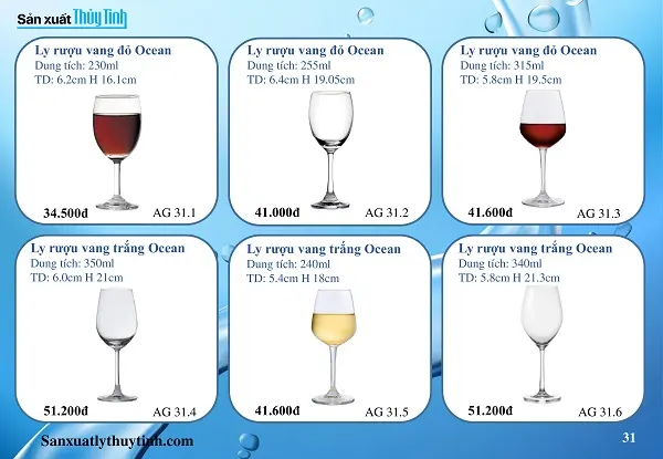 Catalogue quà tặng thủy tinh