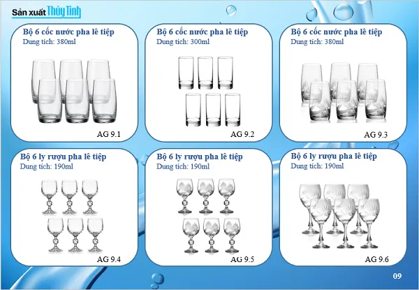 Giá bộ ly uống rượu vang pha lê cao cấp làm quà tặng khách hàng độc đáo