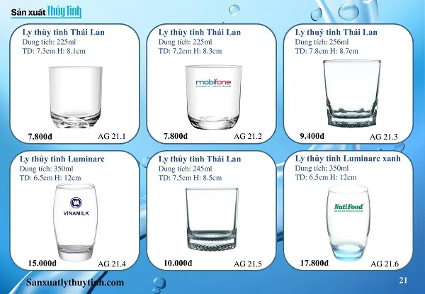 Cốc quà tặng thuỷ tinh in logo quà tặng 20/10 cho công nhân viên công ty tại TPHCM