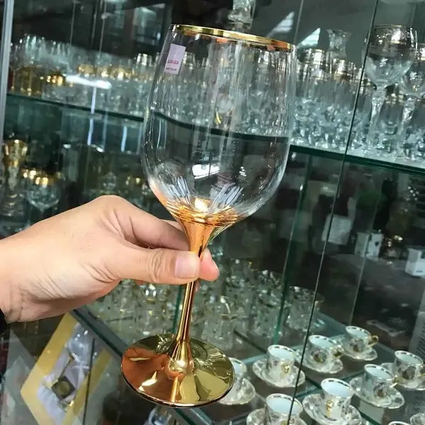 Bộ ly uống rượu vang Ocean Sante in logo quà tặng khách hàng cao cấp cho doanh nghiệp | Thuỷ tinh Sáng Tạo Việt
