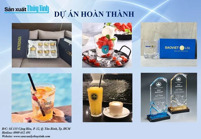 Quà tặng bộ ly thủy tinh in logo theo yêu cầu làm quà tặng doanh nghiệp cuối năm
