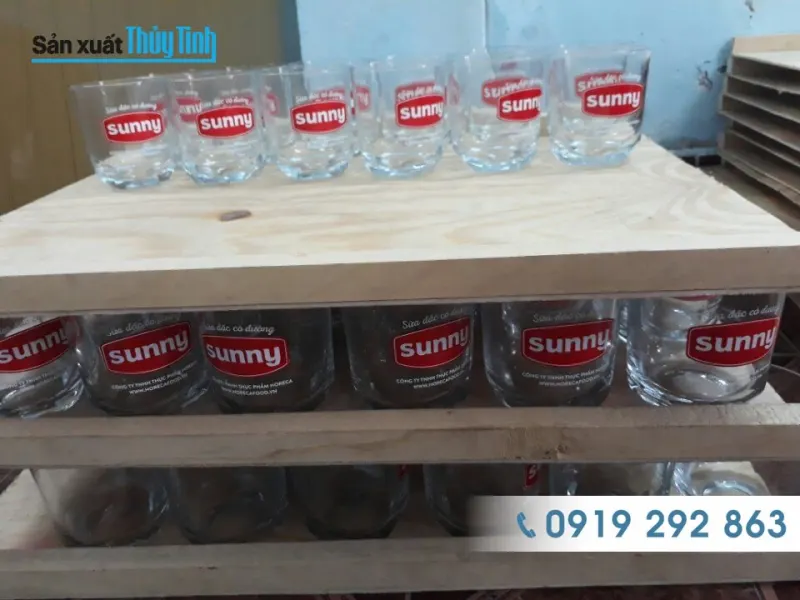 bộ ly thủy tinh quà tặng in logo bền đẹp