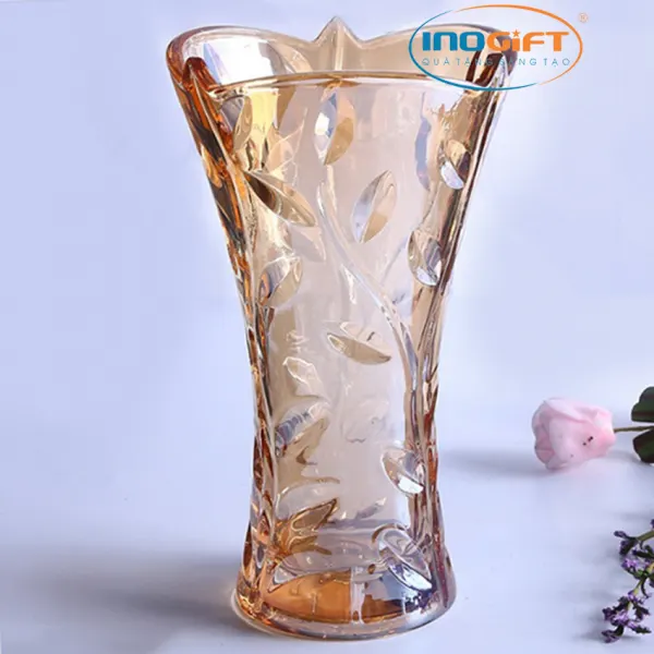 Sản xuất lọ hoa pha lê, bình cắm hoa thủy tinh, lọ hoa quà tặng in khắc logo