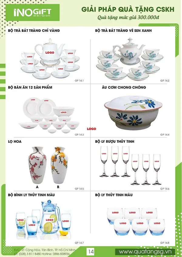 Báo Giá Quà tặng khuyến mãi, quà tặng doanh nghiệp cuối năm giá rẻ từ 400000đ