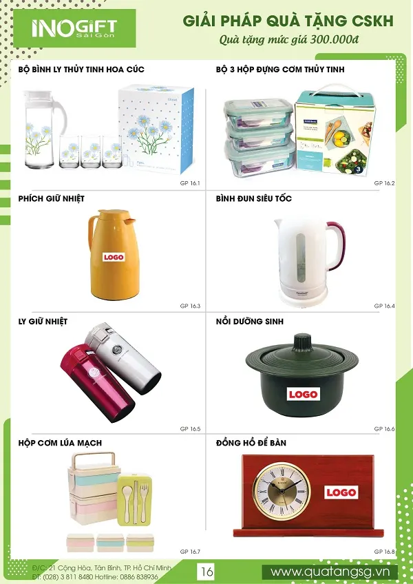 Báo Giá Quà tặng khuyến mãi, quà tặng doanh nghiệp cuối năm giá rẻ từ 400000đ